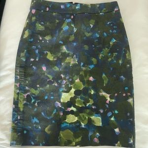 Jcrew Abstract Floral Pencil Skirt